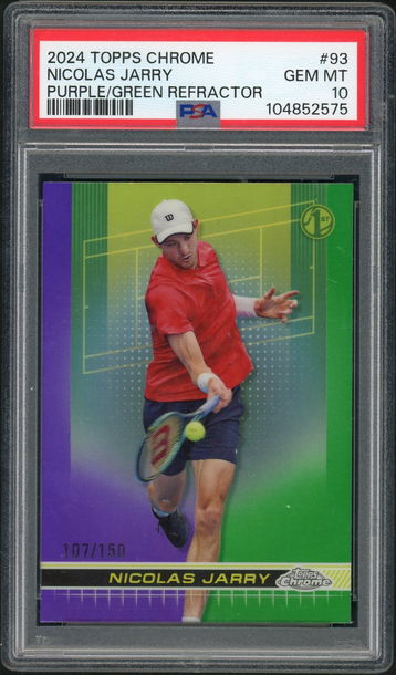 2024 Topps Chrome Purple/Green Refractor Nicolas Jarry #93 /150 PSA 10