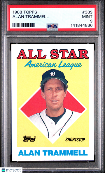 1988 Topps Alan Trammell #389 PSA 9