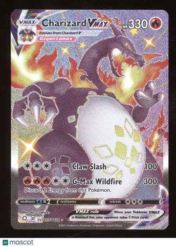 2021 SWSH Shining Fates Charizard VMAX Shiny Rare #SV107/SV122
