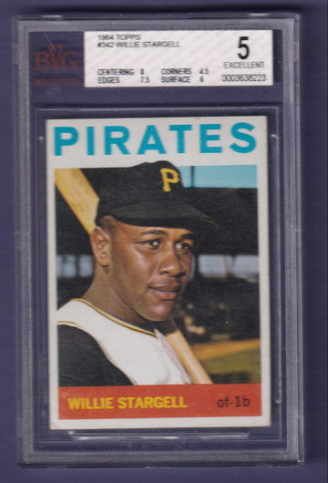 1964 Topps #342 Willie Stargell BVG 5