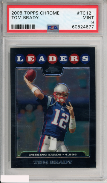 2008 TOPPS CHROME TOM BRADY #TC121 NEW ENGLAND PATRIOTS PSA 9 MINT