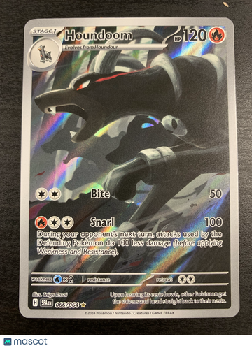 2024 Shrouded Fable Houndoom Holo Secret Rare #66/64