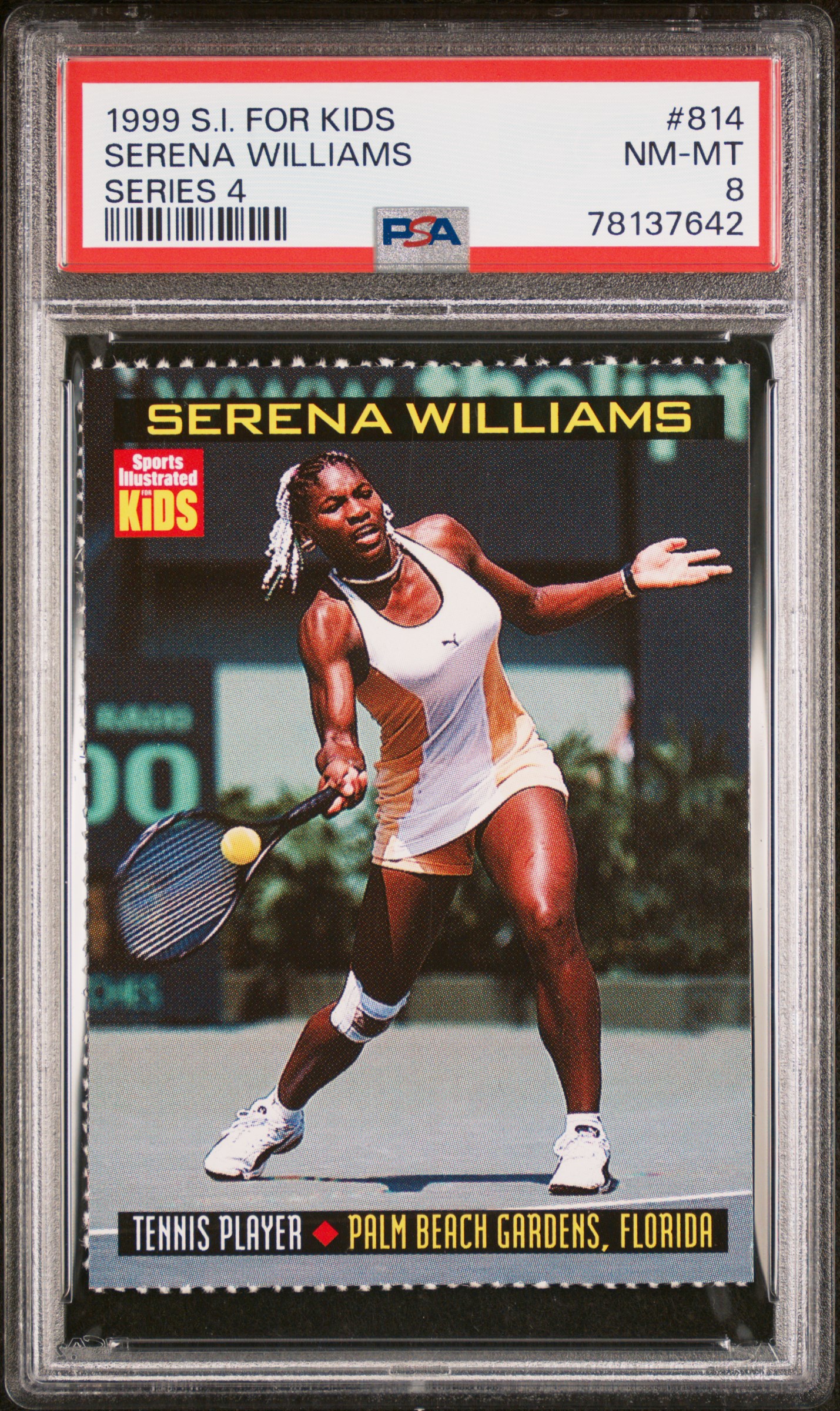 Serena Williams 1999 S.I. For Kids Rookie #814 PSA 8