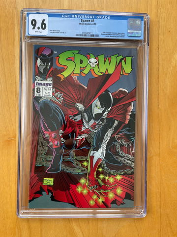 Spawn #8 CGC 9.6 White Pages