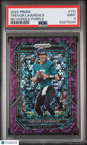 2022 Panini Prizm Trevor Lawrence #131 No Huddle Purple PSA 9