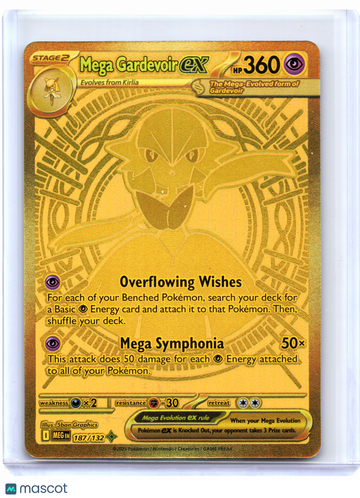 Mega Evolution Base Set Mega Gardevoir ex Gold Mega Hyper Rare #187/132