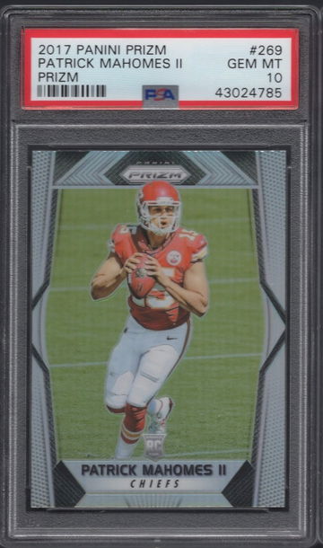 2017 Panini Prizm Silver Patrick Mahomes #269 PSA 10 GEM MT