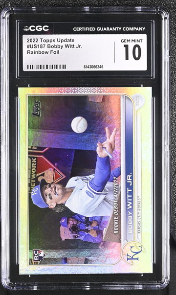2022 Topps Update #US187 Bobby Witt Jr. CGC 10