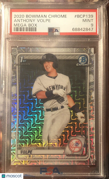 Anthony Volpe 2020 Bowman Chrome Mega Box #139 PSA 9 MINT New York Yankees