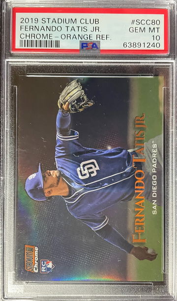 2019 Stadium Club Fernando Tatis Orange Refractor #66/99 POP 8 Gem Mint