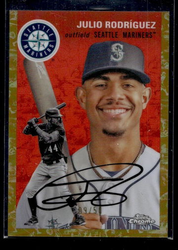 2022 Topps Chrome Gold Julio Rodríguez #345 Auto /50