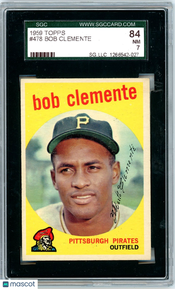 1959 Topps Bob Clemente #478 SGC 7