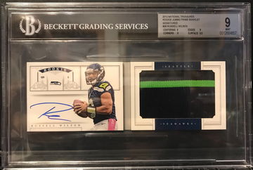 2012 National Treasures Rookie Jumbo Prime Booklet Signatures #29 Russell Wilson