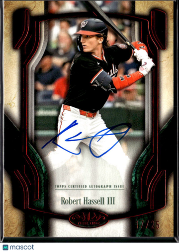 Robert Hassell III 2026 Topps Tier One Break Out Autograph Auto Washington Nationals