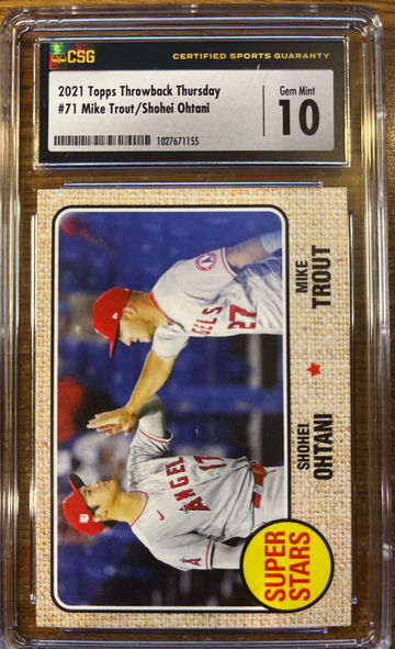Shohei Ohtani, Mike Trout 2021 Topps TBT