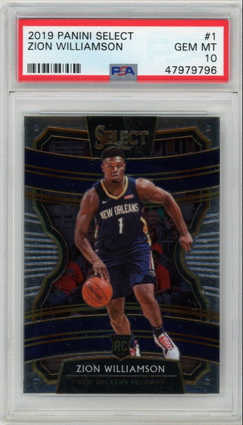Zion Williamson 2019-20 Panini Select #1 PSA 10 Gem Mint Rookie Card RC Pelicans