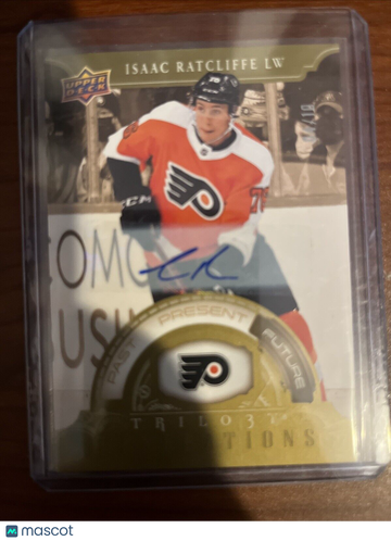 2022-23 Upper Deck Trilogy Isaac Ratcliffe Gold Autograph Rookie