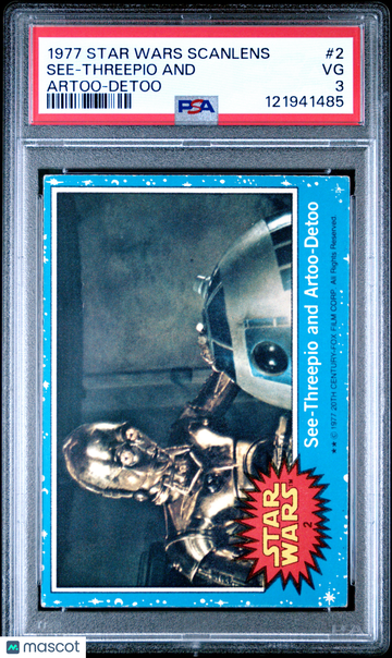 1977 Star Wars Scanlens See-Threepio And Artoo Detoo #2 PSA 3