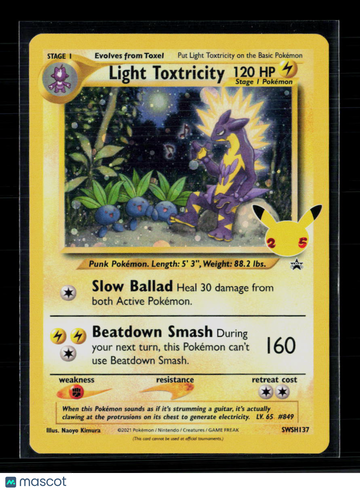 Pokemon 2021 Celebrations Light Toxtricity #SWSH137