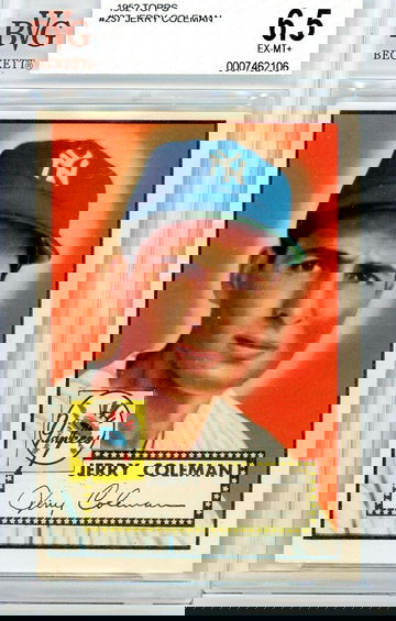 1952 Topps Jerry Coleman #237 BVG Beckett 6.5 P1327