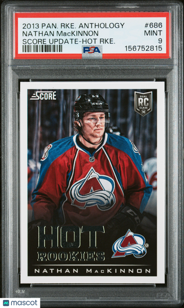 2013-14 Panini Rookie Anthology Score Update Nathan Mackinnon #686 Hot Rookie PSA 9