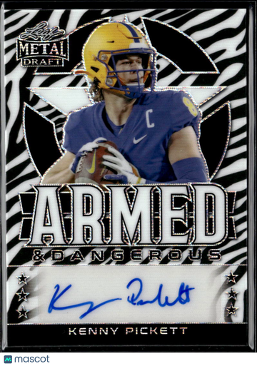 Kenny Pickett 2022 Leaf Metal Draft Auto Zebra /5 Pittsburgh Panthers