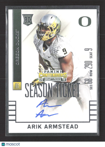 2015 Panini Contenders Draft Picks Season Ticket Arik Armstead #154 RC Auto
