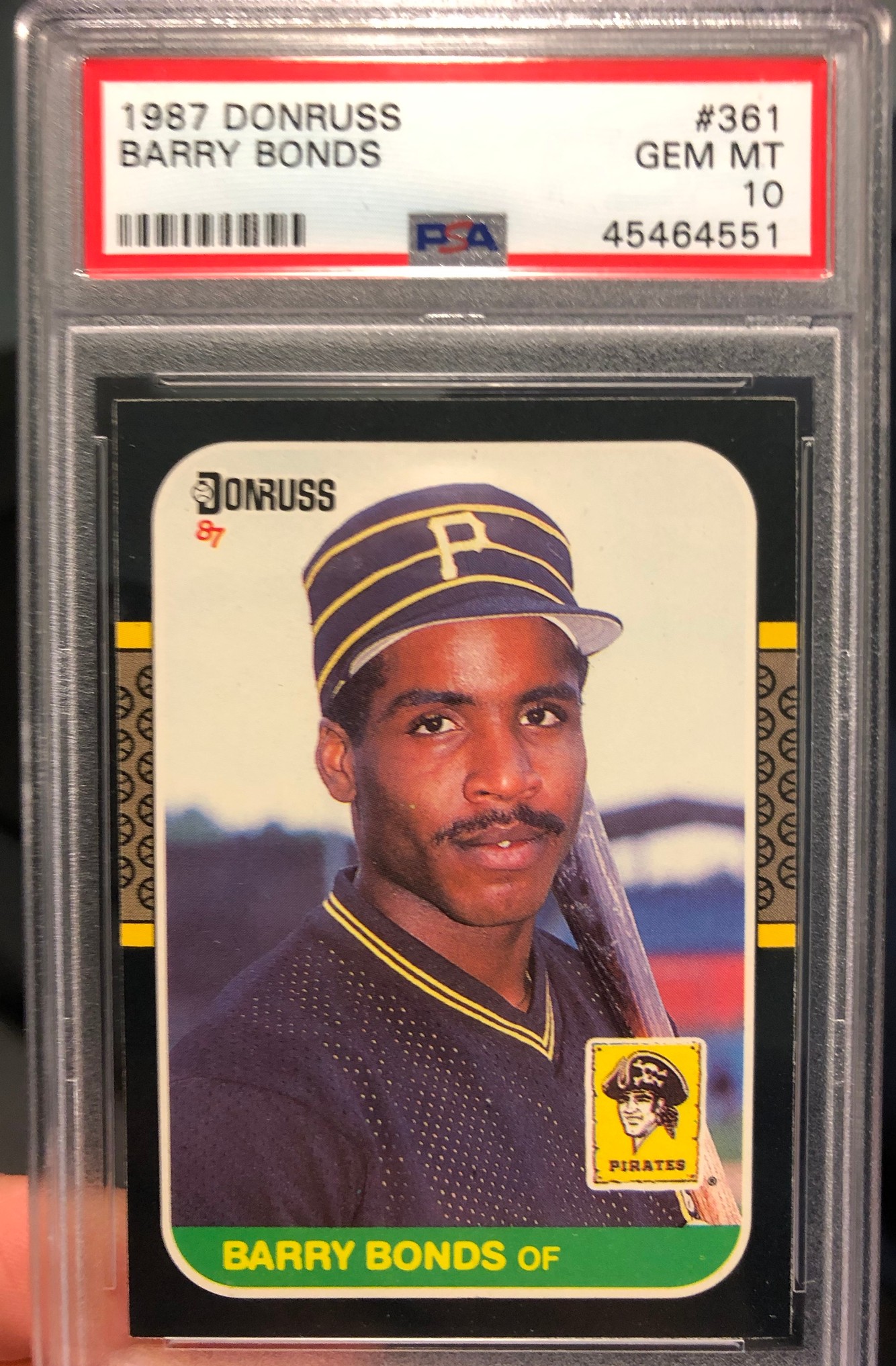 Barry Bonds 1987 Donruss PSA 10