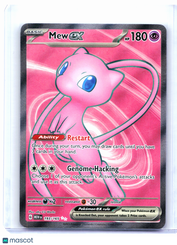 2023 Pokemon—Mew ex #193/165 Scarlet & Violet 151—Ultra Rare Holo