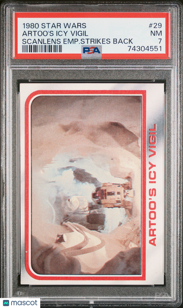 1980 Star Wars Scanlens Empire Strikes Back Artoo's Icy Vigil #29 Emp. Strikes PSA 7