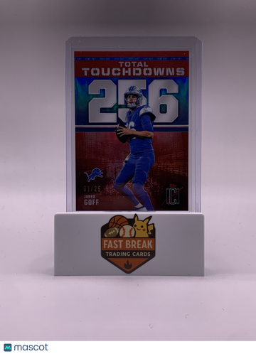 2025 Topps Signature Class Zone Out Jared Goff #ZO-14 Red /25
