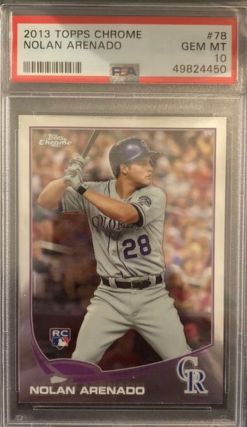 2013 Topps Chrome #78 Nolan Arenado Rookie RC PSA 10 Colorado Rockies Future HOF