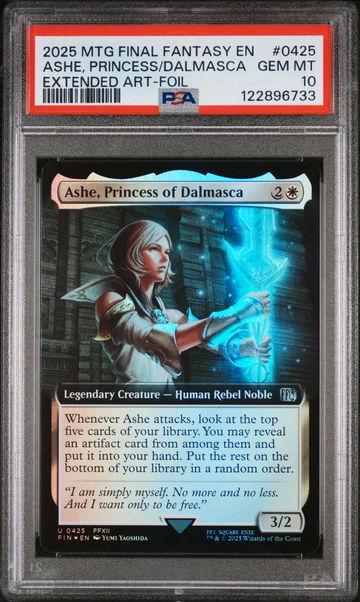 2025 MTG Final Fantasy Extended Art Foil Ashe, Princess of Dalmasca #0425 PSA 10