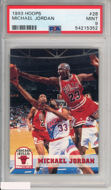 1993 HOOPS MICHAEL JORDAN #28 CHICAGO BULLS HOF PSA 9 MINT