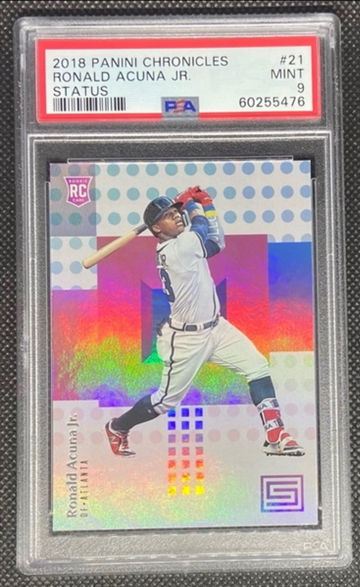 2018 Panini Chronicles Status Ronald Acuna Jr #21 PSA 9 MINT Rookie RC Braves