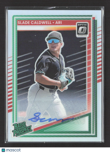 2025 Panini Donruss Optic Prizm Slade Caldwell #112 Rated Prospect Auto