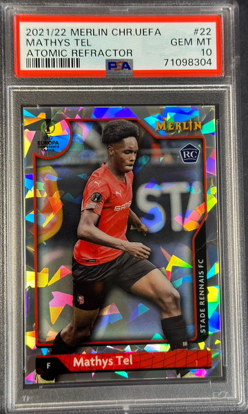 2021/22 Topps Merlin MATHYS TEL Atomic Refractor /250 RC PSA 10