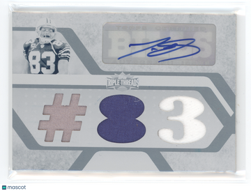 2008 Topps Triple Threads Lee Evans #TTRA-131 Auto /1 White Whale Printing Plate