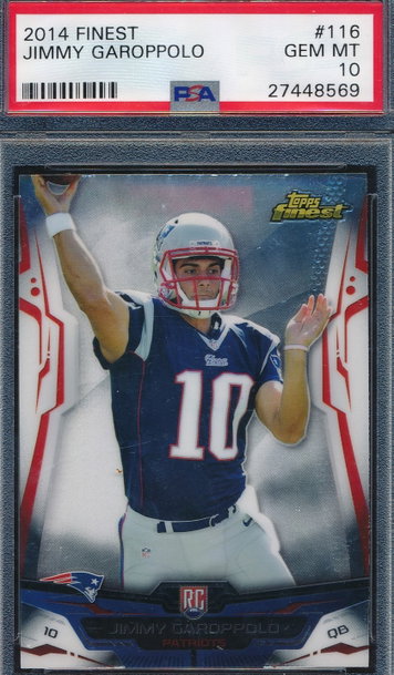 2014 Topps Finest 116 Jimmy Garoppolo RC PSA 10 GEM MT 8569