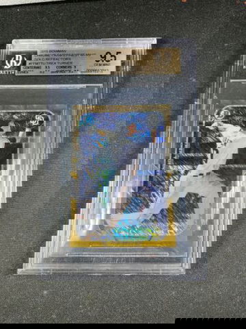 2015 Bowman Trea Turner The Farm's Finest Chrome Mini Gold Refractor /50 BGS 9.5