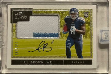 2019 Panini One AJ Brown sealed ON CARD RPA 151/199! Philadelphia Eagles