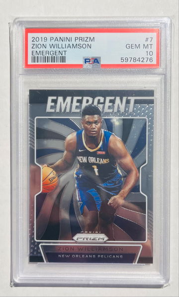 2019 Panini Prizm Emergent Zion Williamson ROOKIE RC #7 PSA 10 GEM MINT