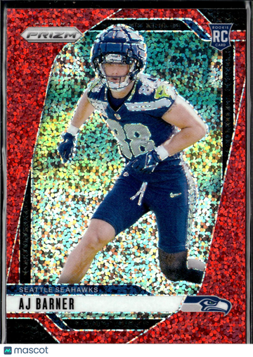 AJ Barner 2024 Panini Prizm RC Red Shimmer Seattle Seahawks