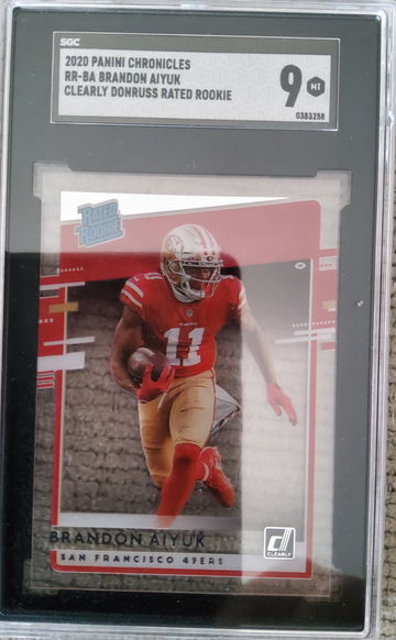 2020 Panini Chronicles Clearly Donruss Rated Rookie Brandon AiyukSGC 9