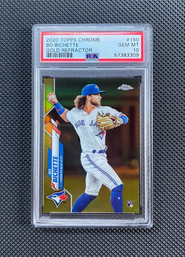 2020 Topps Chrome Bo Bichette /50 True Gold Refractor ROOKIE RC #150 PSA 10