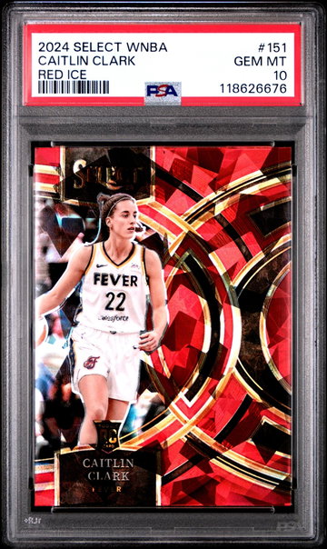 2024 Panini Select WNBA Red Ice Caitlin Clark #151 PSA 10