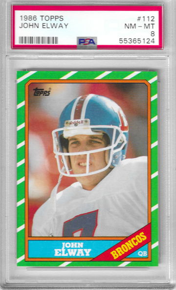 1986 Topps John Elway PSA 8