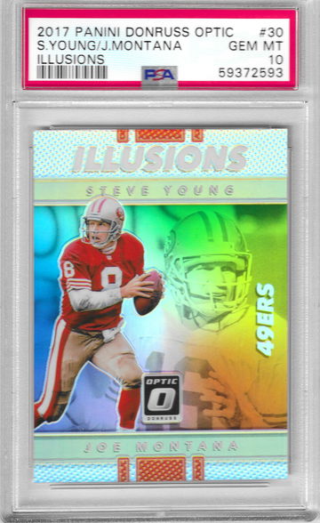 2017 Optic Steve Young / Joe Montana Illusions PSA 10