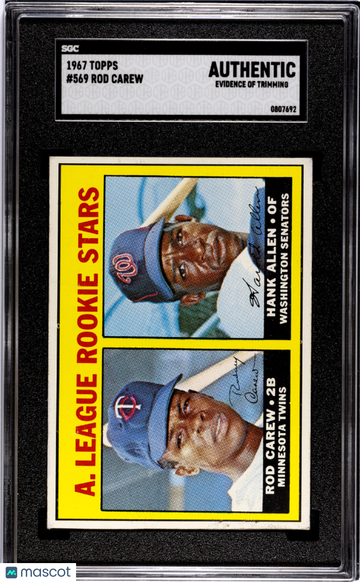 1967 Topps Rod Carew #569 SGC A