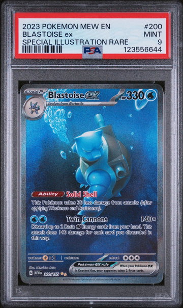 2023 Pokemon Scarlet and Violet 151 Special Illustration Rare Blastoise Ex #200 PSA 9